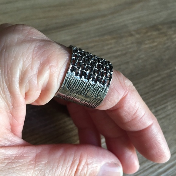 .925 Sterling Silver Woven Ring - Picture 7 of 8